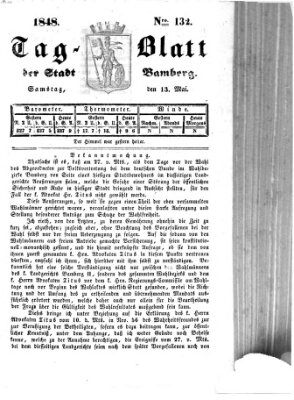 Tag-Blatt der Stadt Bamberg (Bamberger Tagblatt) Samstag 13. Mai 1848