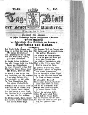 Tag-Blatt der Stadt Bamberg (Bamberger Tagblatt) Montag 5. Juni 1848