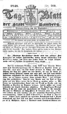 Tag-Blatt der Stadt Bamberg (Bamberger Tagblatt) Donnerstag 21. September 1848