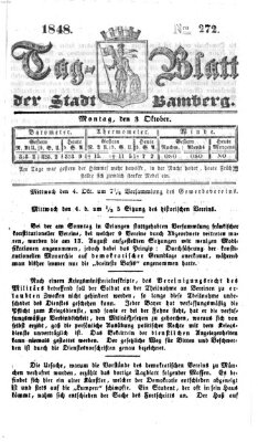 Tag-Blatt der Stadt Bamberg (Bamberger Tagblatt) Dienstag 3. Oktober 1848