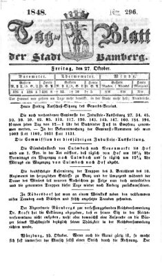 Tag-Blatt der Stadt Bamberg (Bamberger Tagblatt) Freitag 27. Oktober 1848