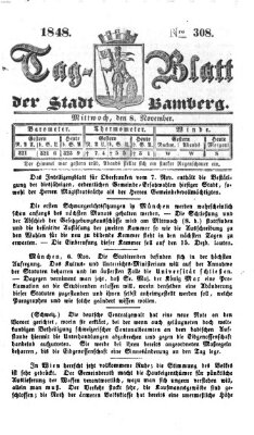 Tag-Blatt der Stadt Bamberg (Bamberger Tagblatt) Mittwoch 8. November 1848