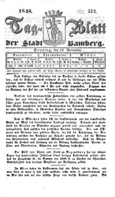 Tag-Blatt der Stadt Bamberg (Bamberger Tagblatt) Sonntag 12. November 1848