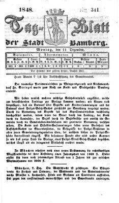 Tag-Blatt der Stadt Bamberg (Bamberger Tagblatt) Montag 11. Dezember 1848