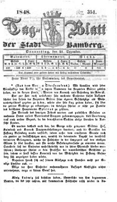 Tag-Blatt der Stadt Bamberg (Bamberger Tagblatt) Donnerstag 21. Dezember 1848