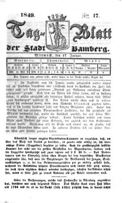 Tag-Blatt der Stadt Bamberg (Bamberger Tagblatt) Mittwoch 17. Januar 1849