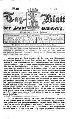 Tag-Blatt der Stadt Bamberg (Bamberger Tagblatt) Sonntag 4. Februar 1849