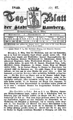 Tag-Blatt der Stadt Bamberg (Bamberger Tagblatt) Donnerstag 8. März 1849