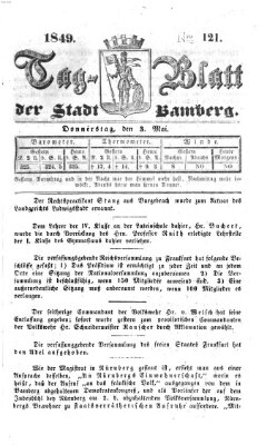 Tag-Blatt der Stadt Bamberg (Bamberger Tagblatt) Donnerstag 3. Mai 1849