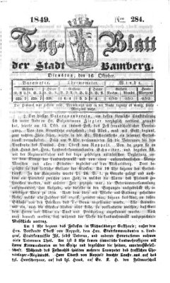 Tag-Blatt der Stadt Bamberg (Bamberger Tagblatt) Dienstag 16. Oktober 1849