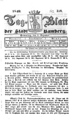 Tag-Blatt der Stadt Bamberg (Bamberger Tagblatt) Sonntag 9. Dezember 1849