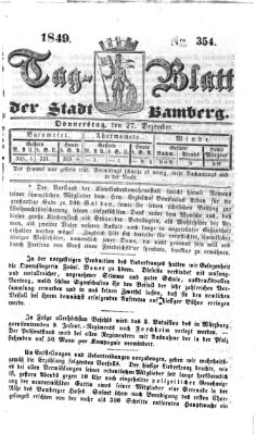 Tag-Blatt der Stadt Bamberg (Bamberger Tagblatt) Donnerstag 27. Dezember 1849