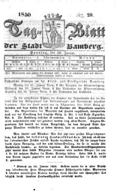 Tag-Blatt der Stadt Bamberg (Bamberger Tagblatt) Sonntag 20. Januar 1850