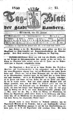 Tag-Blatt der Stadt Bamberg (Bamberger Tagblatt) Mittwoch 23. Januar 1850