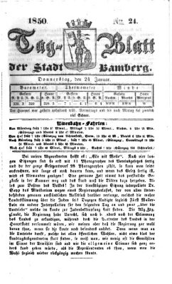 Tag-Blatt der Stadt Bamberg (Bamberger Tagblatt) Donnerstag 24. Januar 1850