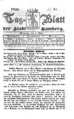 Tag-Blatt der Stadt Bamberg (Bamberger Tagblatt) Montag 4. März 1850