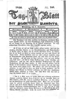 Tag-Blatt der Stadt Bamberg (Bamberger Tagblatt) Sonntag 8. September 1850