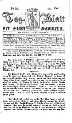 Tag-Blatt der Stadt Bamberg (Bamberger Tagblatt) Samstag 21. September 1850