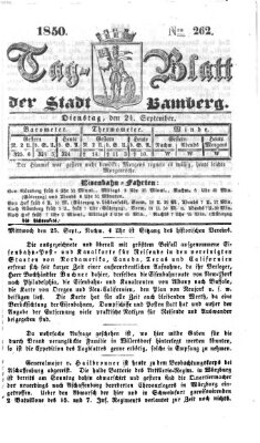 Tag-Blatt der Stadt Bamberg (Bamberger Tagblatt) Dienstag 24. September 1850