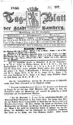 Tag-Blatt der Stadt Bamberg (Bamberger Tagblatt) Sonntag 29. September 1850