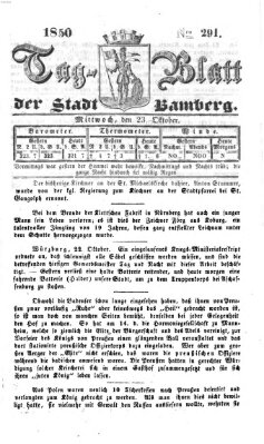 Tag-Blatt der Stadt Bamberg (Bamberger Tagblatt) Mittwoch 23. Oktober 1850