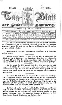 Tag-Blatt der Stadt Bamberg (Bamberger Tagblatt) Donnerstag 31. Oktober 1850