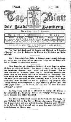 Tag-Blatt der Stadt Bamberg (Bamberger Tagblatt) Samstag 2. November 1850