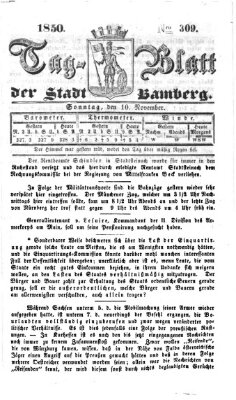 Tag-Blatt der Stadt Bamberg (Bamberger Tagblatt) Sonntag 10. November 1850