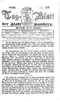 Tag-Blatt der Stadt Bamberg (Bamberger Tagblatt) Mittwoch 13. November 1850