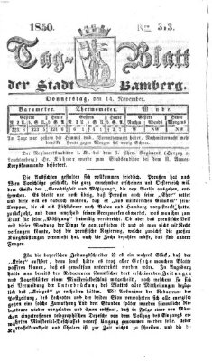 Tag-Blatt der Stadt Bamberg (Bamberger Tagblatt) Donnerstag 14. November 1850