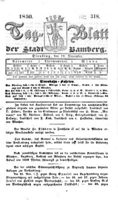 Tag-Blatt der Stadt Bamberg (Bamberger Tagblatt) Dienstag 19. November 1850