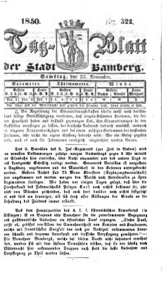 Tag-Blatt der Stadt Bamberg (Bamberger Tagblatt) Samstag 23. November 1850