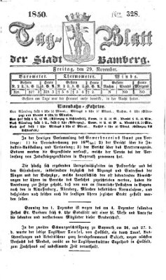 Tag-Blatt der Stadt Bamberg (Bamberger Tagblatt) Freitag 29. November 1850