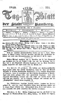 Tag-Blatt der Stadt Bamberg (Bamberger Tagblatt) Mittwoch 4. Dezember 1850