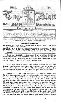 Tag-Blatt der Stadt Bamberg (Bamberger Tagblatt) Sonntag 15. Dezember 1850