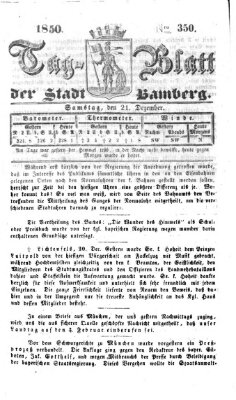 Tag-Blatt der Stadt Bamberg (Bamberger Tagblatt) Samstag 21. Dezember 1850