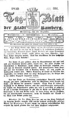 Tag-Blatt der Stadt Bamberg (Bamberger Tagblatt) Sonntag 22. Dezember 1850