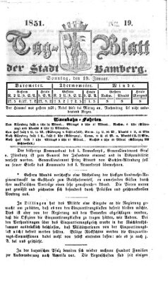 Tag-Blatt der Stadt Bamberg (Bamberger Tagblatt) Sonntag 19. Januar 1851