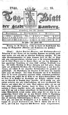 Tag-Blatt der Stadt Bamberg (Bamberger Tagblatt) Samstag 25. Januar 1851