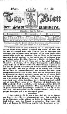 Tag-Blatt der Stadt Bamberg (Bamberger Tagblatt) Samstag 8. Februar 1851