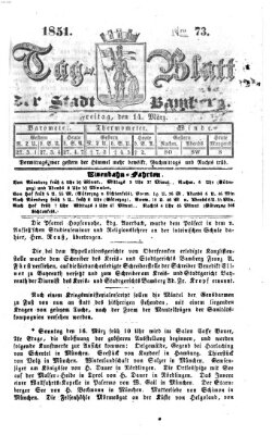 Tag-Blatt der Stadt Bamberg (Bamberger Tagblatt) Freitag 14. März 1851