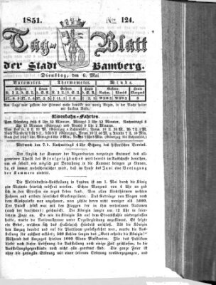 Tag-Blatt der Stadt Bamberg (Bamberger Tagblatt) Dienstag 6. Mai 1851