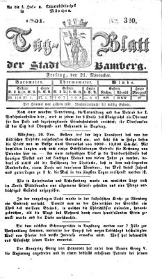 Tag-Blatt der Stadt Bamberg (Bamberger Tagblatt) Freitag 21. November 1851