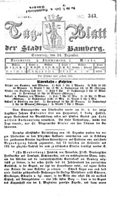 Tag-Blatt der Stadt Bamberg (Bamberger Tagblatt) Sonntag 14. Dezember 1851