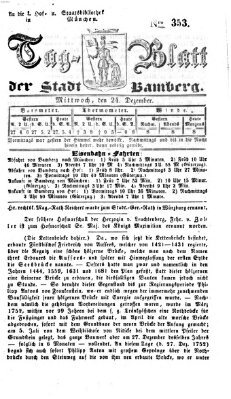 Tag-Blatt der Stadt Bamberg (Bamberger Tagblatt) Mittwoch 24. Dezember 1851