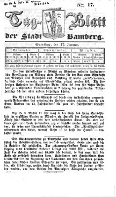 Tag-Blatt der Stadt Bamberg (Bamberger Tagblatt) Samstag 17. Januar 1852