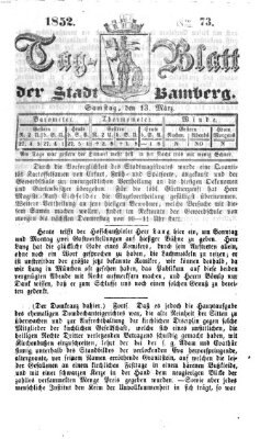 Tag-Blatt der Stadt Bamberg (Bamberger Tagblatt) Samstag 13. März 1852