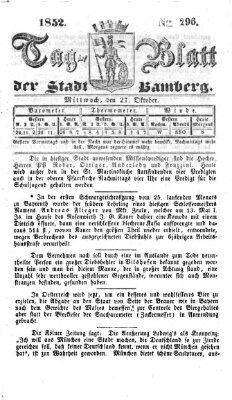 Tag-Blatt der Stadt Bamberg (Bamberger Tagblatt) Mittwoch 27. Oktober 1852