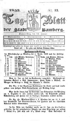 Tag-Blatt der Stadt Bamberg (Bamberger Tagblatt) Donnerstag 13. Januar 1853