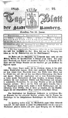 Tag-Blatt der Stadt Bamberg (Bamberger Tagblatt) Samstag 22. Januar 1853